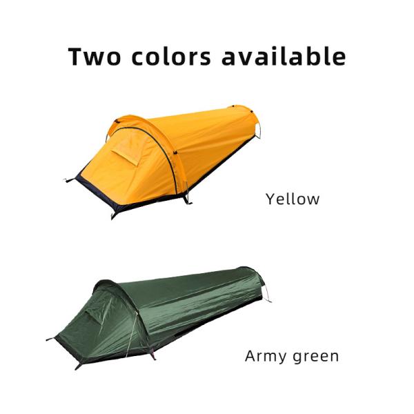 One Person Backpacking Tent Ultralight Army Green Bivy Sack Camping Tent