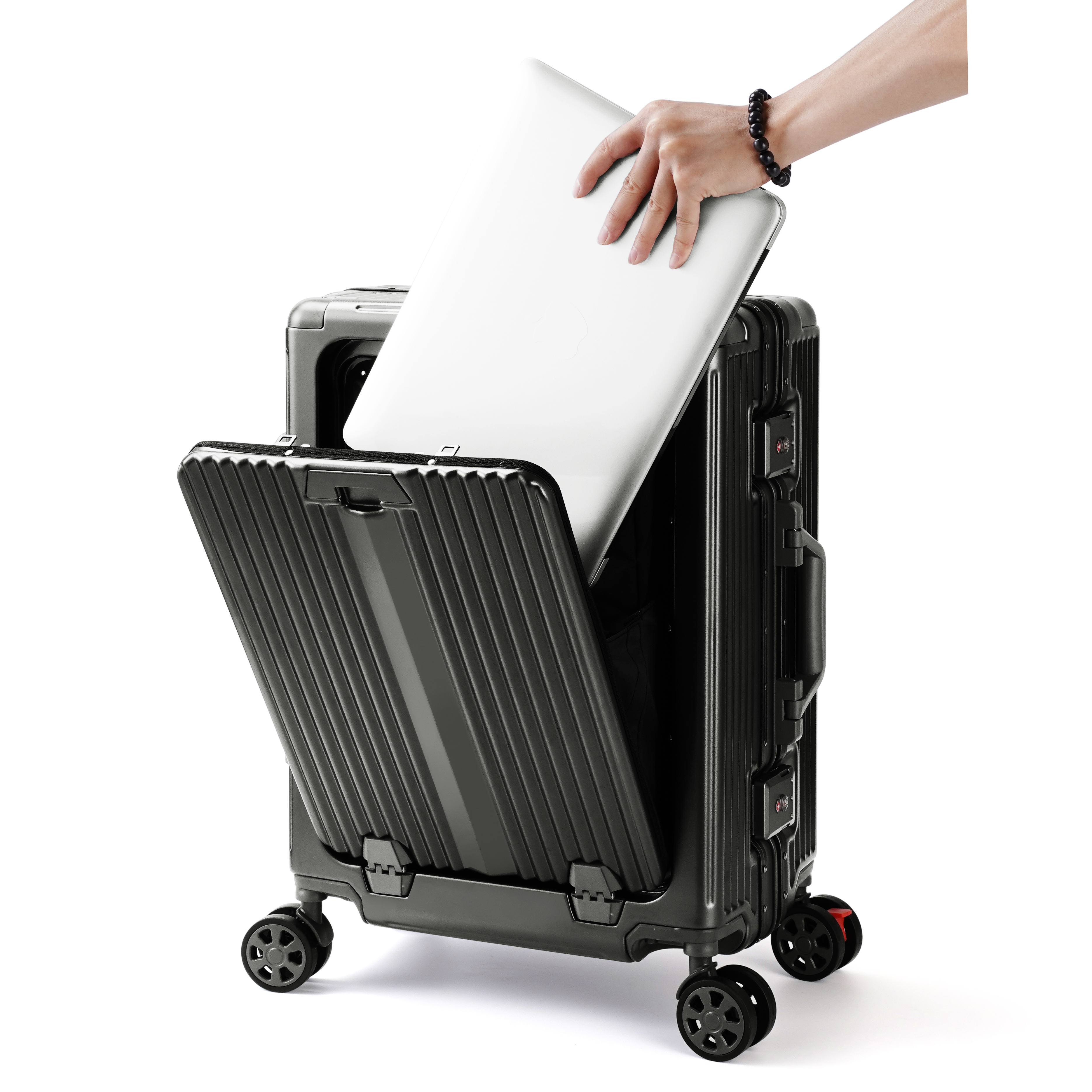 Silent Wheel Business Travel Luggage Pc Carry On 4 Wheel Cabin Suitcase 20 Inch