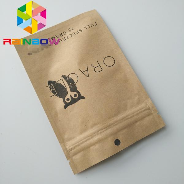 Стойте вверх бумажный мешок Крафт мешка белый упаковывая замок молнии пакета Дой для порошка протеина молока