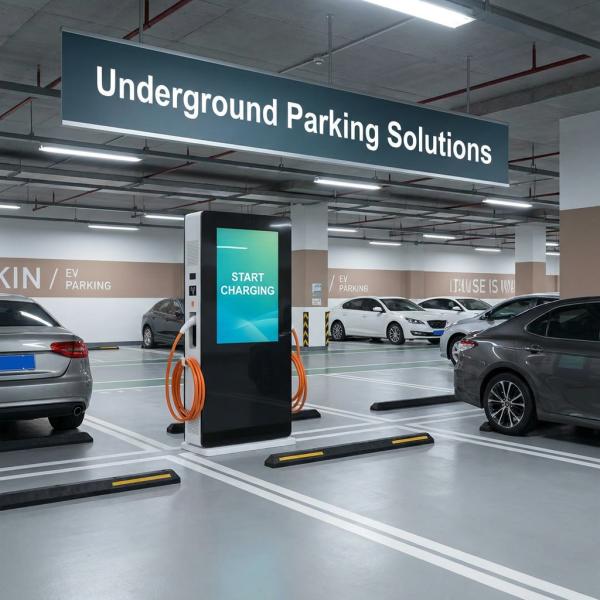 55 Outdoor Charging Station Display | 2000nit High Brightness IP55 Custom
