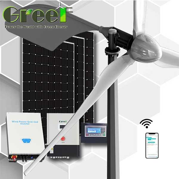 1KW Household Rooftop Solar Hybrid Wind Generator Turbine With Off Grid System