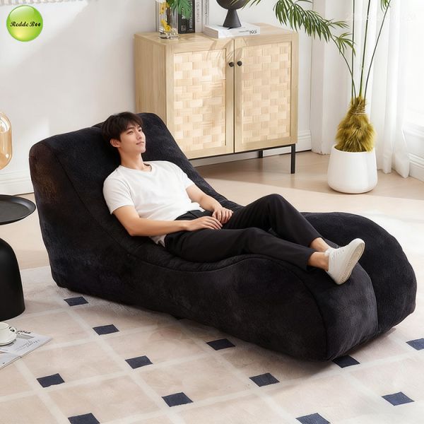 Single Velvet Compressed Sofa Fabric Corner Lounge Chair Bedroom Furniture