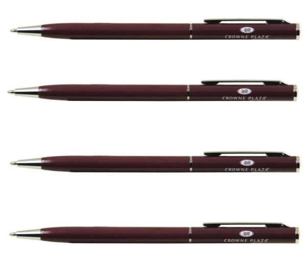 crown plaza metal pen, slim metal pen for crown plaza hotel use