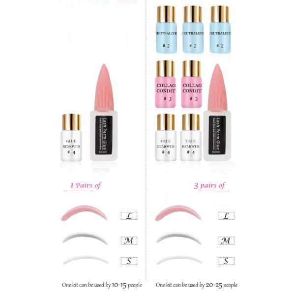 Розовое слоение 2 чела салона DIY в 1 наборе перми брови Eyelash& набора подъема ресницы