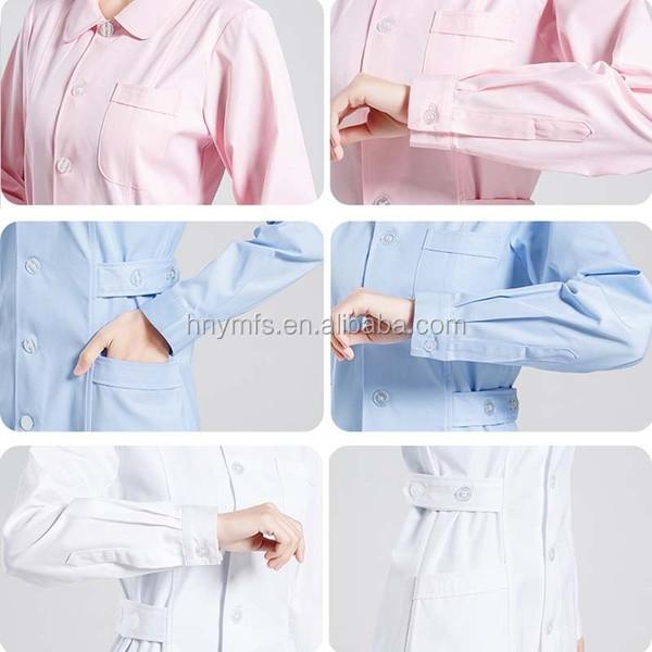 100%cotton Lab Coat  Nurse Doctors Para-medical Hospital Uniform Dress short sleeve surgical gown Best Price from China Factory