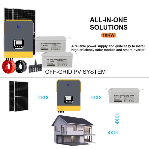 Home Power Solution: 10KW Hybrid Solar System with GEL Battery Storage to Prevent Power Outages and Maximize Solar Energy