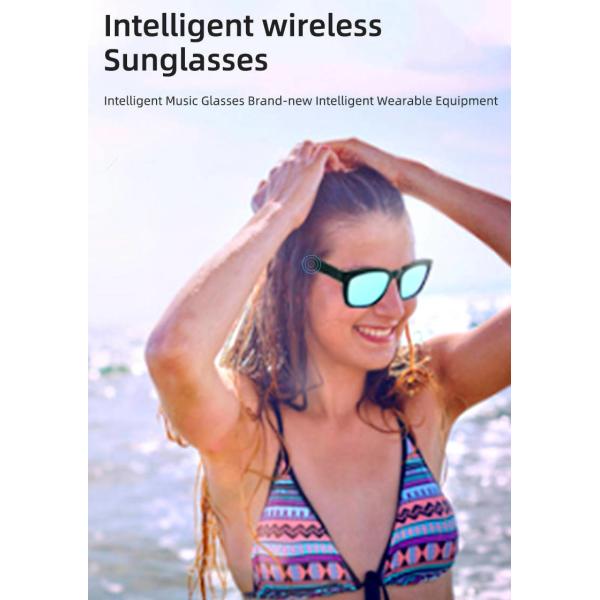 Outdoor Wearable Wireless Bluetooth Sunglasses DSP Passive Noise Reduction