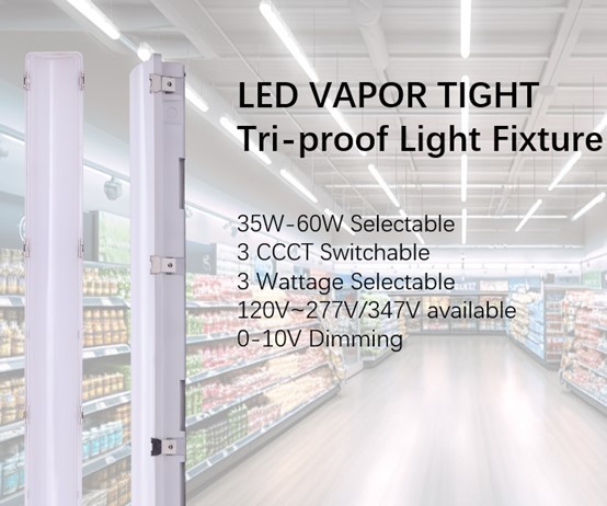 LED Tri-proof Light Industrial IP66 2ft/4ft/5ft/8ft Easy Installation Warehouse Lighting
