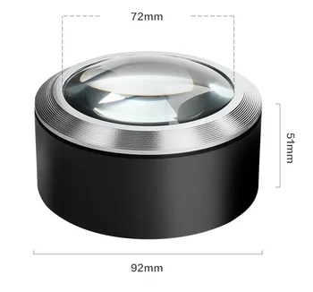 Wufan 5X Cylinder LED Desktop Magnifier Paperweight Magnifying Glass
