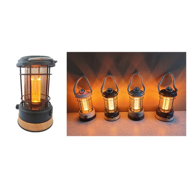 Warm White 200 Lumens Solar Powered Led Camping Lights Dimmable Indoor Outdoor