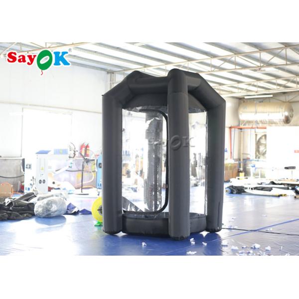 Máquina inflable de la cabina del gancho agarrador del dinero del cubo negro para SGS ROHS del CE del acontecimiento