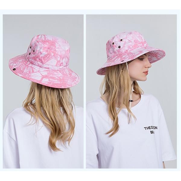 Summer Women'S Big Brim Tie-Dye Bucket Hat For sun protection