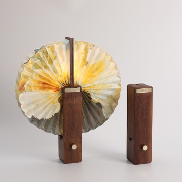 Walnut Magnetic Foldable Paper Night Lamp Light Butterfly For Museum Store ODM