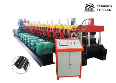Two Waves Crash Barrier Highway Guardrail Forming Machine With 15/Min Working Speed