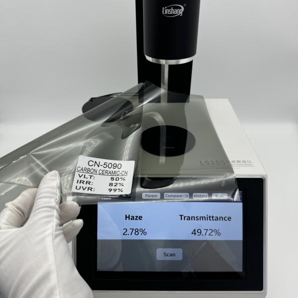 Lámina de tinte para ventanas de carbono NASIDO CN-5090 de fácil limpieza, 2mil, 50% VLT, rollo de tinte de carbono