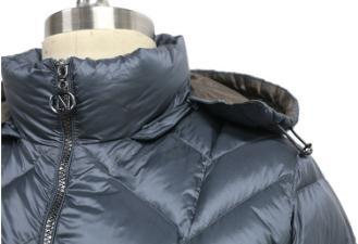 Winter Warm Womens Puffer Coat With Hood , Casual Style Slim Down Jacket