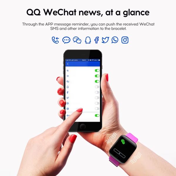 Eraysun 2025 Cheap Relojes Smart Watch Fashion Sport Fitness Waterproof Touch Screen BT 4.0 Heart Rate 116 Plus Smart Watches