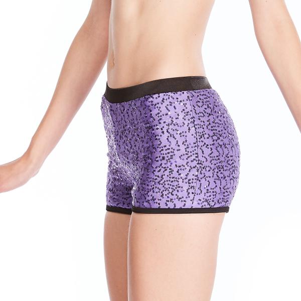 Metallic Edged Dance Wear Accessories Gym Sequin Dance Shorts For Sports Performance