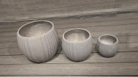 Modern Round Hand Carved Decor Planters for Indoor Outdoor Hotel Decoration