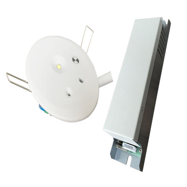 110V 220V IP20 Indoor Ceiling Mounted Recessed Emergency Light 3W SMD White LED