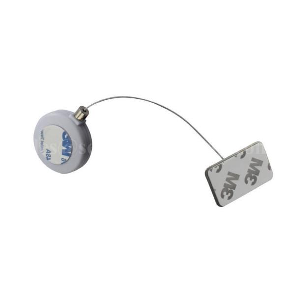 Round Anti-theft Retractors Plus Rectangular Adhesive metal Plate