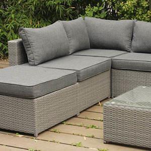 Patio Furniture Set Outdoor Sectional Sofa Conversation Set All Weather Wicker Rattan Couch Dining Table & Chair