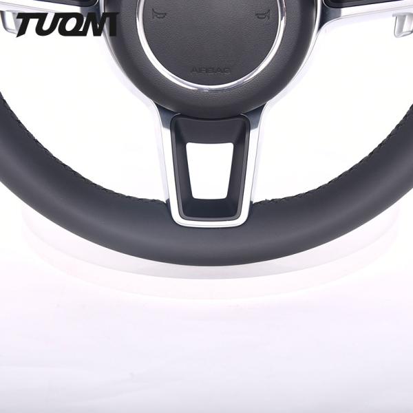Black Full Leather Alcantara Sport Custom Porsche Steering Wheel 2022 350mm