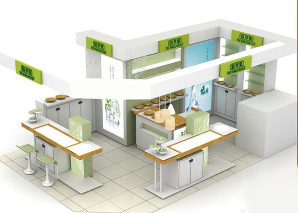 Brand Cosmetic Store Furniture / Cosmetics Shop Fittings Kiosk Any Color Available