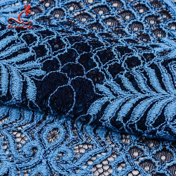 Вышитая ткань шнурка маркизета для стойкости краски Крикинг платьев свадьбы