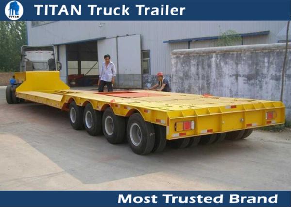 150 Ton 4 lines 8 axles lowboy Heavy Haul Trailers for Heavy construction machines