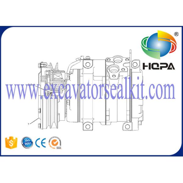  320D Excavator Engine Parts 3066 Refrigerant Compressor Assy 259-7244