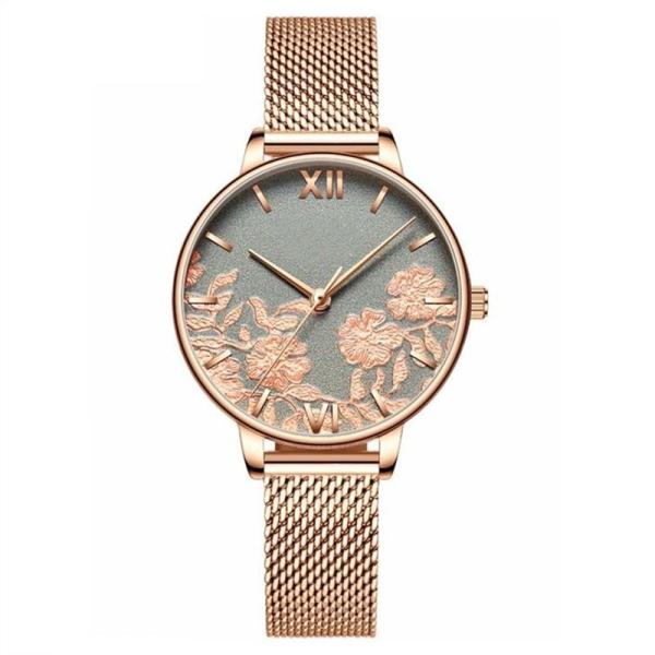 Vintage Alloy Quartz Wrist Watch Minimalist Chronograph Multipattern Multiusage