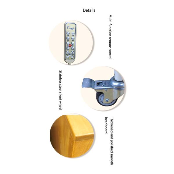 Des lits d'hôpital électriques populaires pour les personnes âgées pour la télécommande domestique