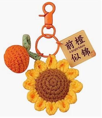 Handmade Crochet Keychain Stuffed Animal Crafts Knitted Crochet Toys - Keychain Accessory- Octopus - Handmade Keychain