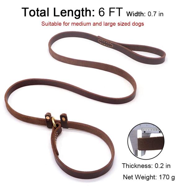 Регулируемые сшитые Хандмаде поводки кожи собаки 5' кс 0,7