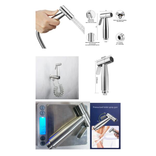 Пластиковый туалетный пистолет для распыления с женской стиральной насос и спутником флюзер