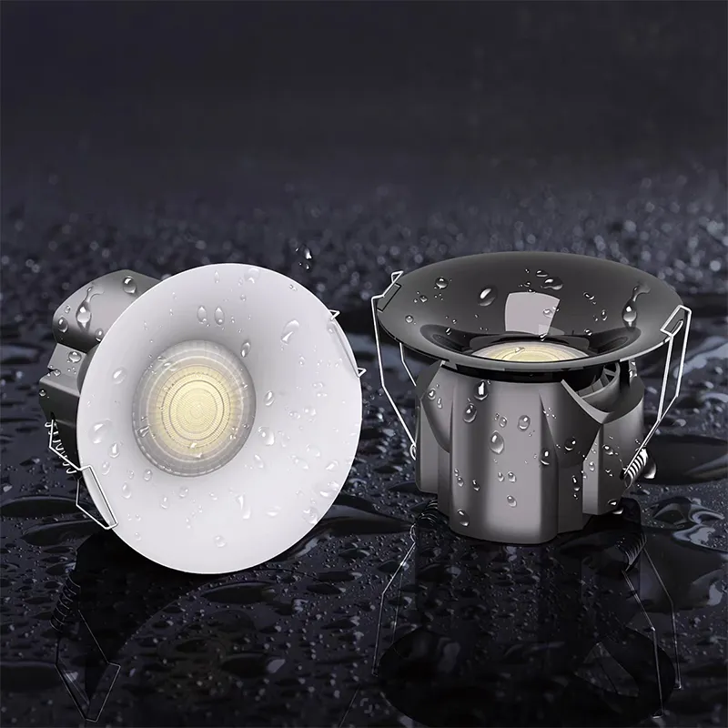 50000hrs Lifespan IP65 LED Down Light with Triac, 0-10V, Dali-2, Dali Dt6, Dali Dt8 Multi Dimming Protocols, Deep Anti Glare Recessed Spotlight for Shower Room