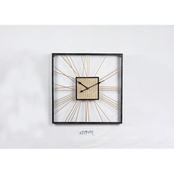 Indoor Outdoor Metal 3D Vintage Square Retro Wall Clock