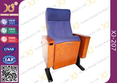 Wood Box Armrest Conference Hall Chairs With Foldable PU Foam Seat