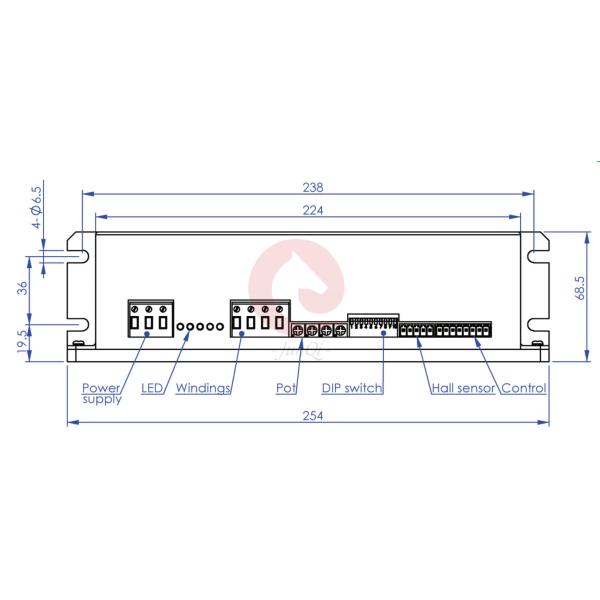 High Voltage 220VAC 3.7Kw Brushless DC Motor Driver With Parameter Settings