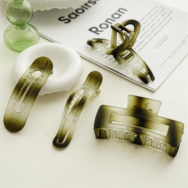 Frosted green hairpin banana clip high priced Shark home Korean elegant temperament claw headpiece accessories