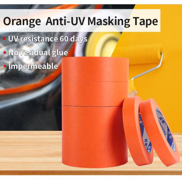 0.085mm Orange Washi Masking Tape Acrylic Adhesive For Car Boat Painting