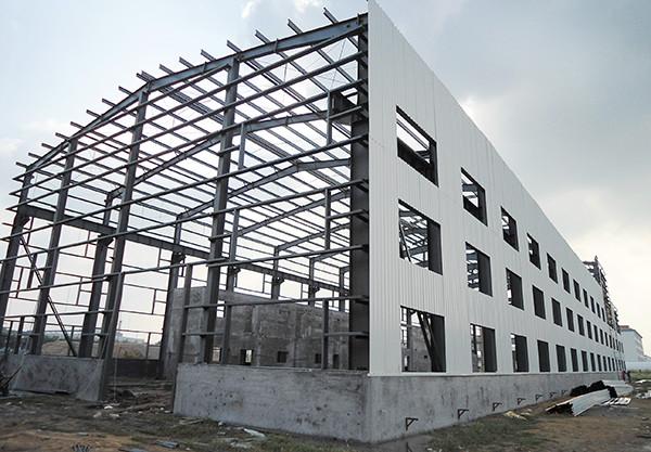 Construção curta Edifícios de aço geral Pintados Galvanizados
