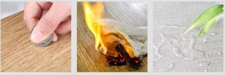 Glue Down Anti Slip  2mm 6inch×36inch Grey Wood Design Industrial Style