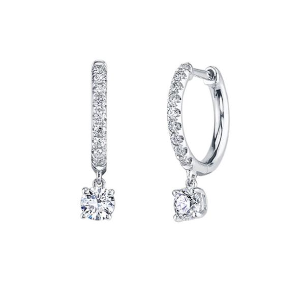 Cute Style Fashionable Jewelry Crystal Cubic Zirconia Hoop Earrings For Women