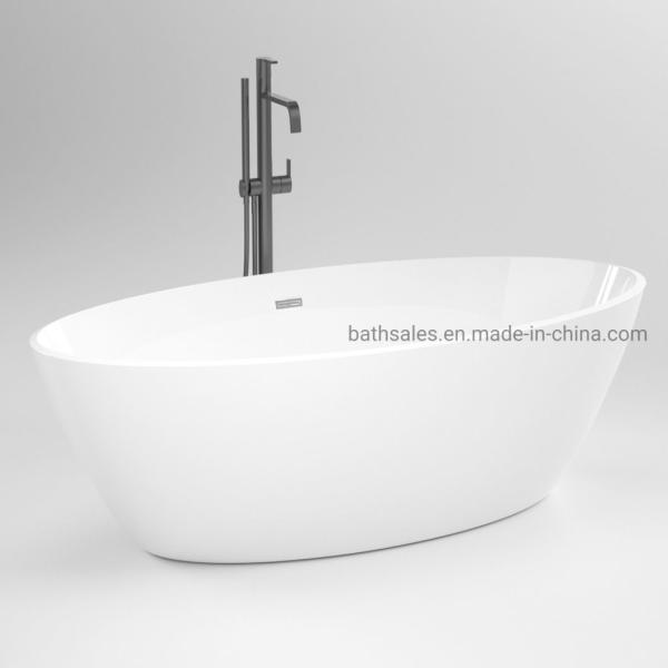 Oval Luxury Freestanding Bathtub Egg Design with Customized Request and Hand Control