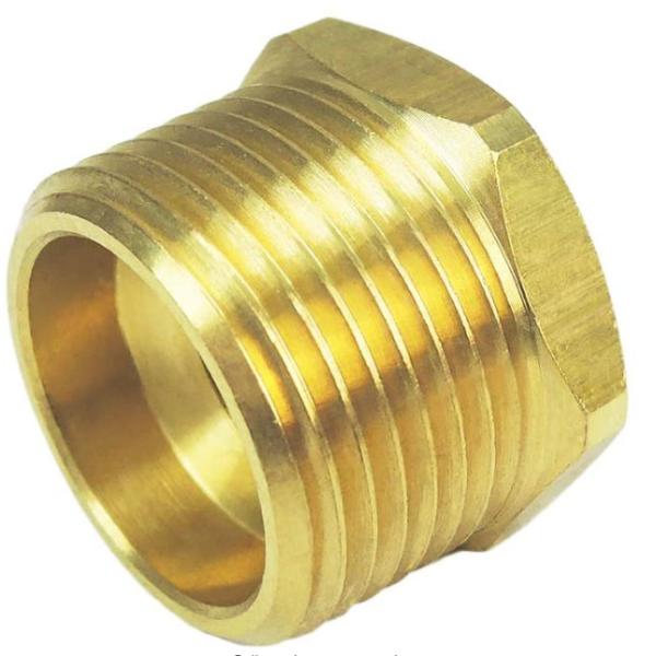 3/4 NPT Male X 1/4 NPT Female Brass Tube Fitting Hex Bushing