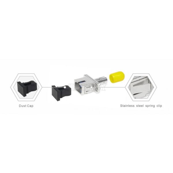 Fiber Optic Coupler ST-SC Simplex Metal Hybrid Adapter Female/Female for Data Center Telecom FTTX