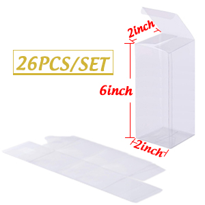 Eco friendly Gift Box Square Containers Transparent Packing Box Party Favors, Wedding, Birthday, Thanksgiving, Halloween