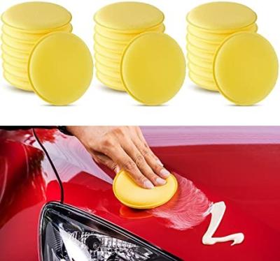 Almofada do aplicador da espuma da cera de 4 polegadas 24 partes para o carro que lustra e que encera